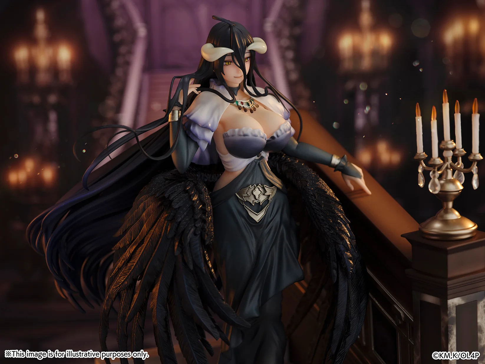 OVERLORD - Albedo 1/7 Scale Figure -Jet Black Dress Ver.- - Image 10