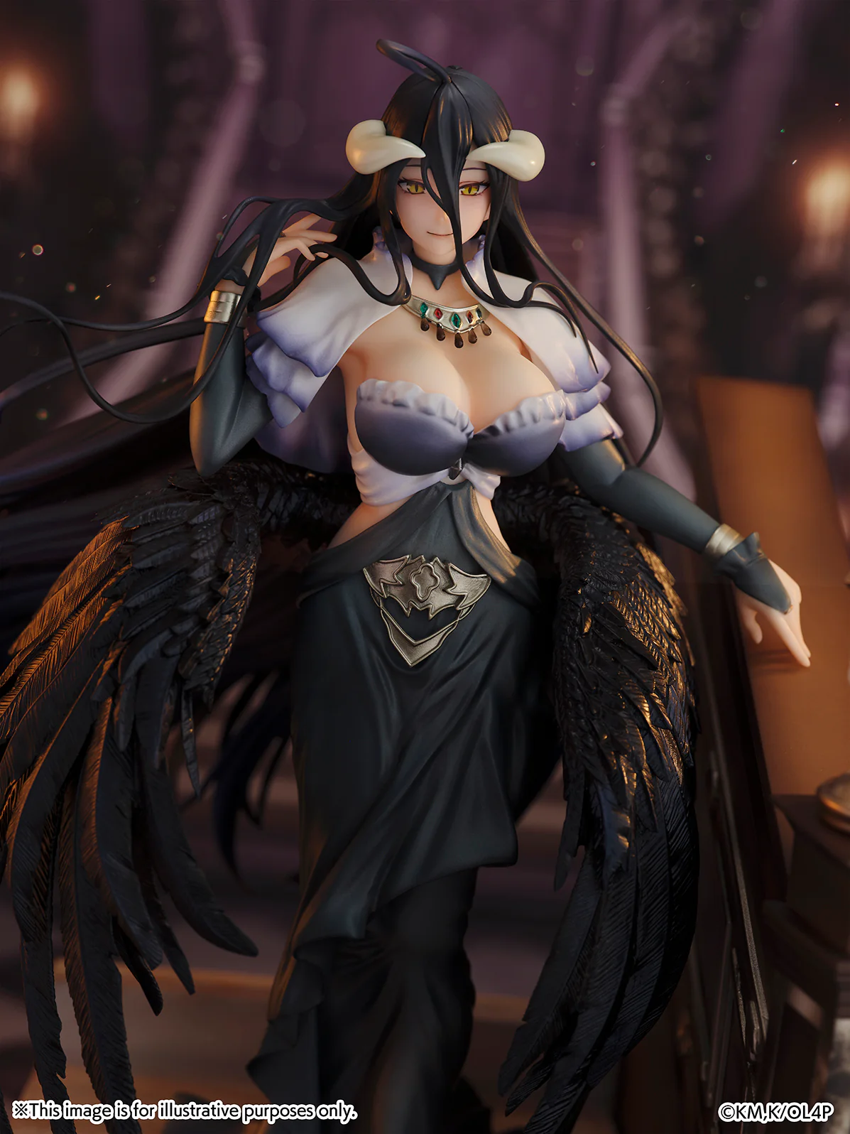OVERLORD - Albedo 1/7 Scale Figure -Jet Black Dress Ver.- - Image 11