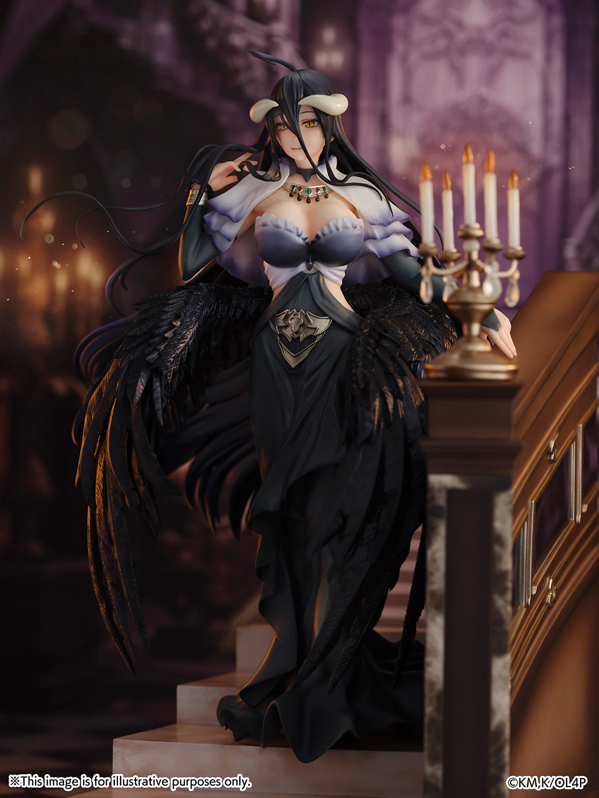 OVERLORD - Albedo 1/7 Scale Figure -Jet Black Dress Ver.- - Image 8