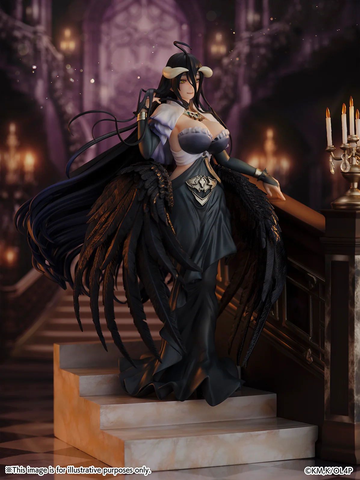 OVERLORD - Albedo 1/7 Scale Figure -Jet Black Dress Ver.- - Image 9