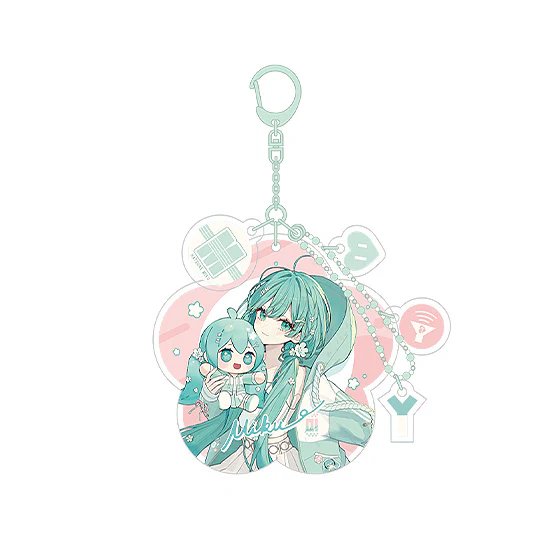Hatsune Miku - Miku Hug Series Acrylic Keychain: Flower Ver.