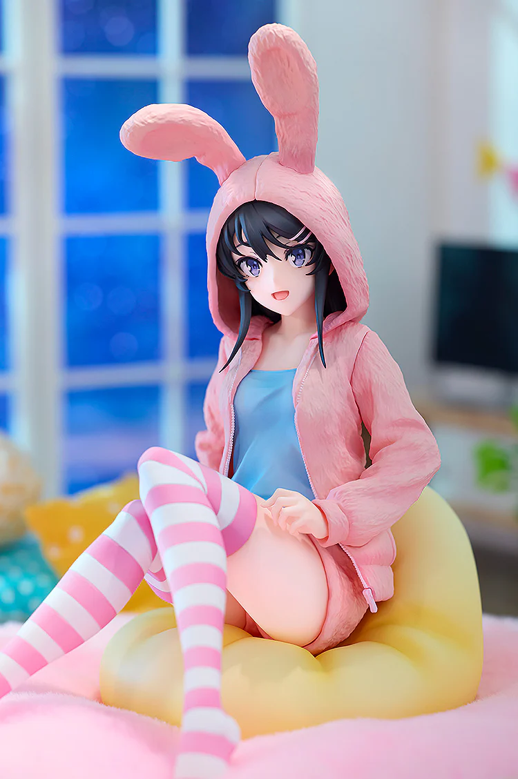 Rascal Does Not Dream of Series - Mai Sakurajima Hoodie☆Look Rabbit Ears Ver. Popular Edition 1/7 Scale Figure - Image 3