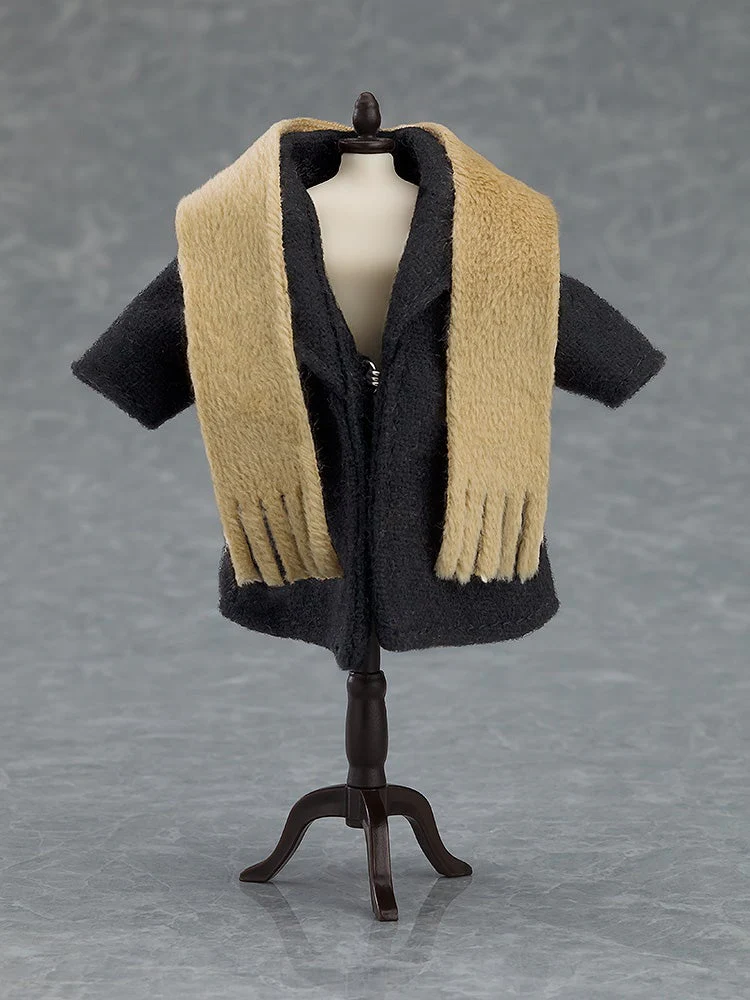 Nendoroid Doll Coat & Scarf (Black/Beige) - Image 3