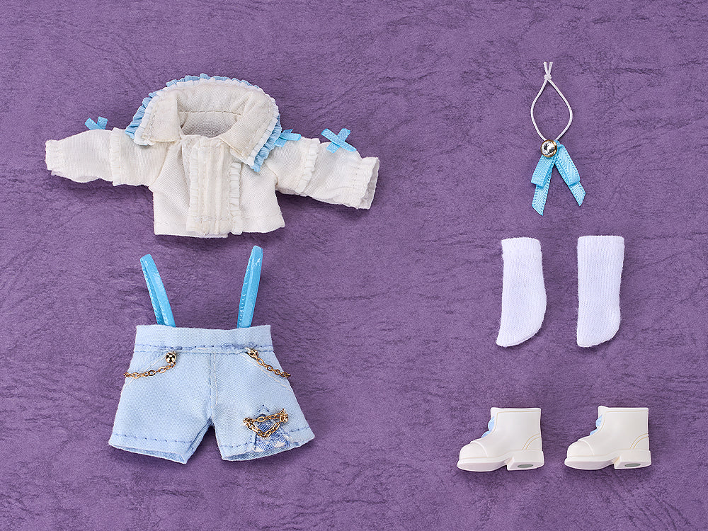 Nendoroid Doll Outfit Set: Suspender Shorts Set (White & Black/Black & White/White & Blue) - Image 3