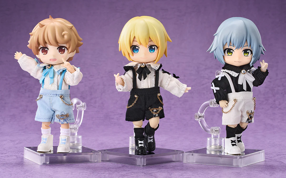 Nendoroid Doll Outfit Set: Suspender Shorts Set (White & Black/Black & White/White & Blue) - Image 7