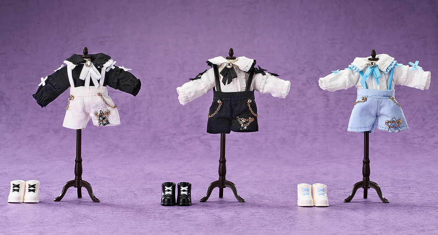 Nendoroid Doll Outfit Set: Suspender Shorts Set (White & Black/Black & White/White & Blue) - Image 8
